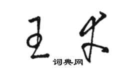 駱恆光王幸草書個性簽名怎么寫