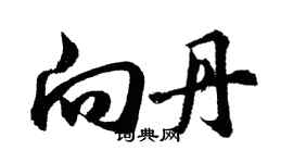 胡問遂向丹行書個性簽名怎么寫