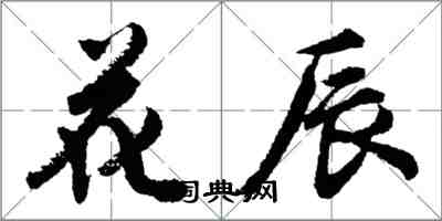 胡問遂花辰行書怎么寫