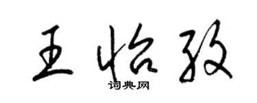 梁錦英王怡孜草書個性簽名怎么寫