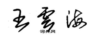 朱錫榮王雲海草書個性簽名怎么寫