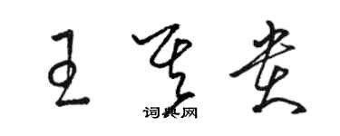 駱恆光王其貴草書個性簽名怎么寫