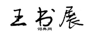 曾慶福王書展行書個性簽名怎么寫
