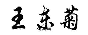 胡問遂王東菊行書個性簽名怎么寫