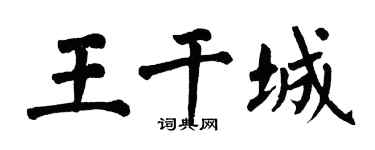 翁闓運王干城楷書個性簽名怎么寫