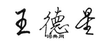 駱恆光王德星行書個性簽名怎么寫