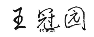駱恆光王冠園行書個性簽名怎么寫