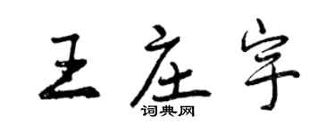 曾慶福王莊宇行書個性簽名怎么寫