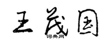 曾慶福王茂國行書個性簽名怎么寫