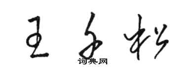 駱恆光王千松草書個性簽名怎么寫