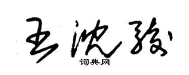 朱錫榮王沈駿草書個性簽名怎么寫