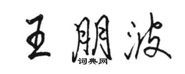 駱恆光王朋波行書個性簽名怎么寫