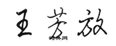 駱恆光王芳放行書個性簽名怎么寫