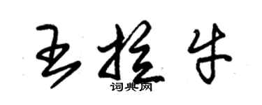 朱錫榮王拉牛草書個性簽名怎么寫