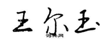 曾慶福王爾玉行書個性簽名怎么寫