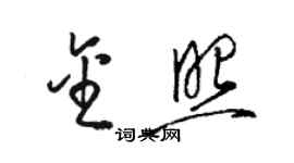 駱恆光金照草書個性簽名怎么寫