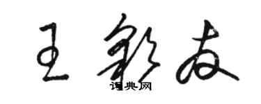 駱恆光王彩友草書個性簽名怎么寫