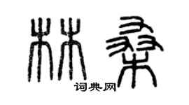 曾慶福林桑篆書個性簽名怎么寫