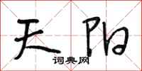 段相林天陽行書怎么寫