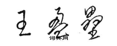 駱恆光王盈壘草書個性簽名怎么寫