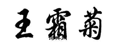 胡問遂王霜菊行書個性簽名怎么寫