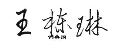 駱恆光王棟琳行書個性簽名怎么寫