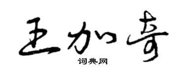 曾慶福王加奇草書個性簽名怎么寫