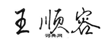 駱恆光王順容行書個性簽名怎么寫