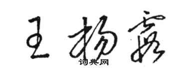 駱恆光王楊霞草書個性簽名怎么寫