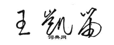 駱恆光王凱笛草書個性簽名怎么寫