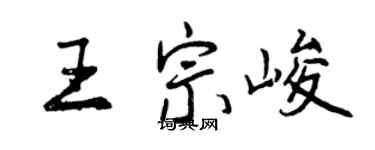 曾慶福王宗峻行書個性簽名怎么寫