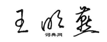 駱恆光王明燕草書個性簽名怎么寫