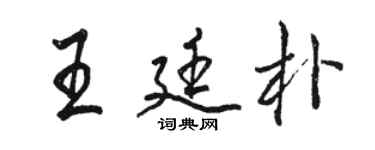 駱恆光王廷朴行書個性簽名怎么寫