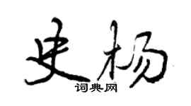 曾慶福史楊行書個性簽名怎么寫