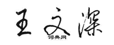 駱恆光王文深行書個性簽名怎么寫