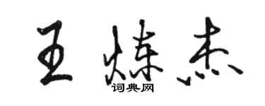 駱恆光王煉傑行書個性簽名怎么寫