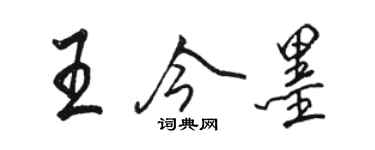 駱恆光王今墨行書個性簽名怎么寫