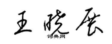 梁錦英王曉展草書個性簽名怎么寫