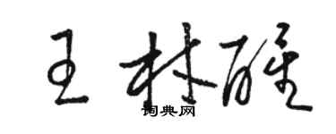 駱恆光王材醒草書個性簽名怎么寫