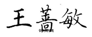 丁謙王薔敏楷書個性簽名怎么寫