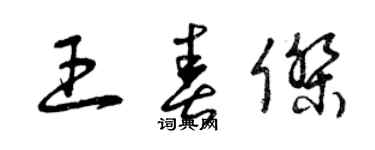 曾慶福王春傑草書個性簽名怎么寫