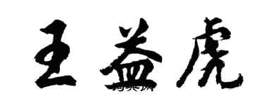 胡問遂王益虎行書個性簽名怎么寫