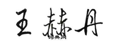 駱恆光王赫丹行書個性簽名怎么寫