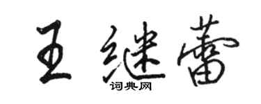 駱恆光王繼蕾行書個性簽名怎么寫