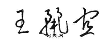 駱恆光王麗宜草書個性簽名怎么寫