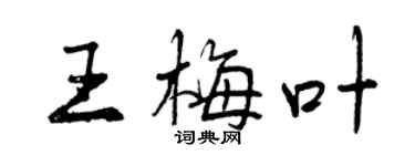 曾慶福王梅葉行書個性簽名怎么寫