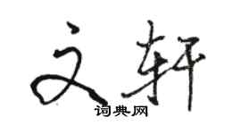 駱恆光文軒行書個性簽名怎么寫