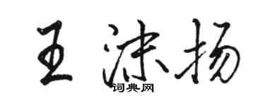 駱恆光王沫揚行書個性簽名怎么寫