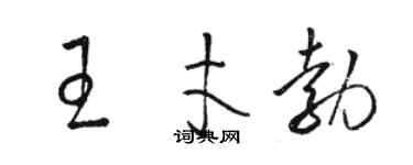 駱恆光王才勃草書個性簽名怎么寫