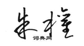 駱恆光朱權草書個性簽名怎么寫